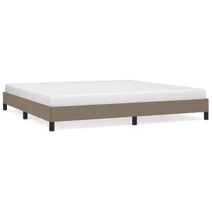 vidaXL Cama sin colch&oacute;n tela gris taupe 200x200 cm