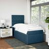 vidaXL Cama box spring con colch&oacute;n terciopelo azul oscuro 90x190 cm