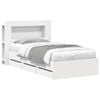 vidaXL Estructura de cama con almacenamiento y cabecero Blanco