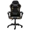 vidaXL Silla gaming de cuero sint&eacute;tico negro y camuflaje