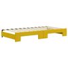 vidaXL Sof&aacute; cama nido con cajones terciopelo amarillo 100x200 cm