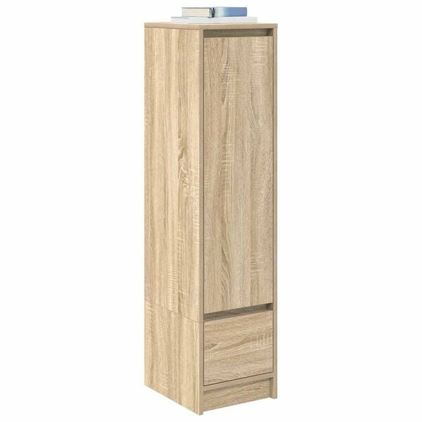 vidaXL Aparador alto roble Sonoma 29,5x34x119,5cm madera de ingenier&iacute;a