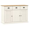 vidaXL Aparador con cajones VIGO madera maciza pino blanco 113x40x75cm