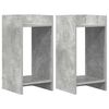 vidaXL Soporte de plantas 2 uds. Gris Hormig&oacute;n 30 x 30 x 60 cm