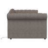 vidaXL Sof&aacute; cama con colch&oacute;n USB de tela gris taupe 90x200 cm