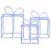 vidaXL Cajas de regalo de Navidad con luces LOVIISA 3 uds. 360 LED