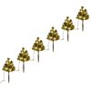 vidaXL &Aacute;rboles de Navidad para caminos 6 uds PVC 45 LED blanco c&aacute;lido