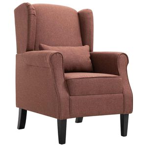 vidaXL Sill&oacute;n de tela marr&oacute;n
