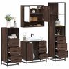 vidaXL Set de muebles baño 4 pzas madera contrachapada roble marrón