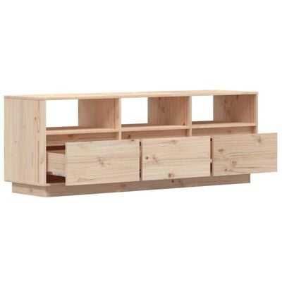 vidaXL Mueble de TV de madera maciza de pino 140x37x50 cm