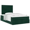 vidaXL Estructura cama otomana colchones terciopelo verde oscuro