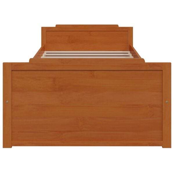 vidaXL Estructura cama sin colchón madera pino marrón miel 90x200 cm