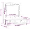 vidaXL Mueble con espejo y LED marrón roble 60x31,5x62 cm