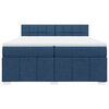 vidaXL Cama box spring con colch&oacute;n tela azul 200x200 cm