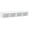 vidaXL Muebles de TV con luces LED 2 uds blanco 80x30x30 cm