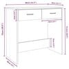 vidaXL Escritorio de madera contrachapada gris Sonoma 80x40x75 cm