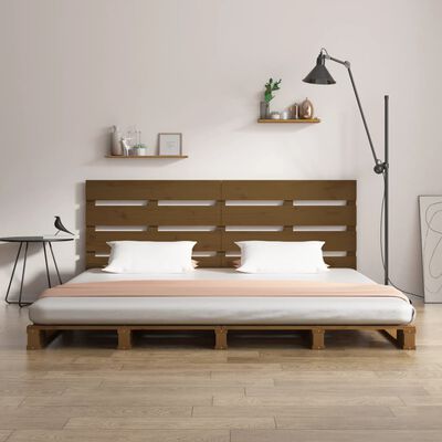 vidaXL Estructura de cama madera maciza de pino marrón miel 150x200 cm