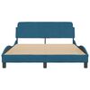 vidaXL Estructura de cama con cabecero Dover terciopelo azul 120x200 cm