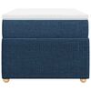 vidaXL Cama box spring con colch&oacute;n tela azul 90x190 cm