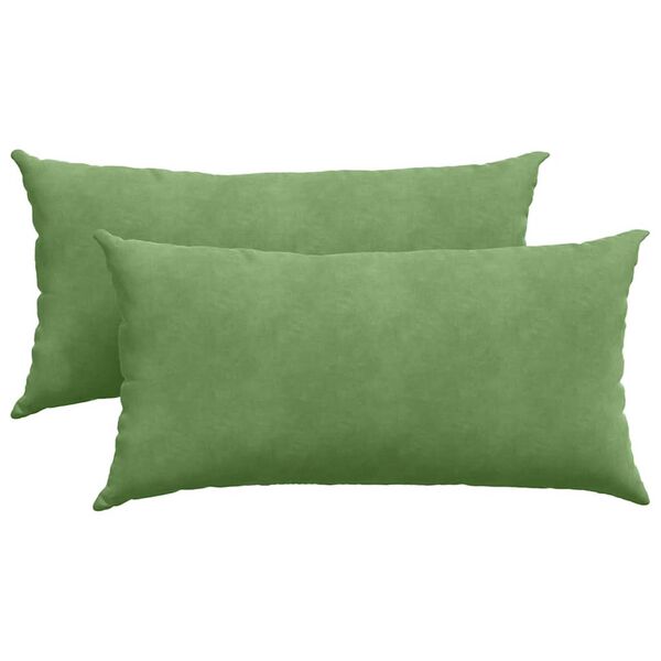 vidaXL Cojines de sof&aacute; 2 pcs Verde claro 80 x 40 cm Tela de pana