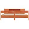 vidaXL Cama con estanter&iacute;a sin colch&oacute;n madera maciza marr&oacute;n 200x200 cm