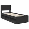 vidaXL Estructura de cama Negro 75 x 190 cm Madera de pino macizo
