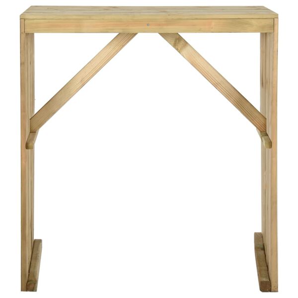 vidaXL Mesa de bar de madera de pino impregnada 100x60x110 cm