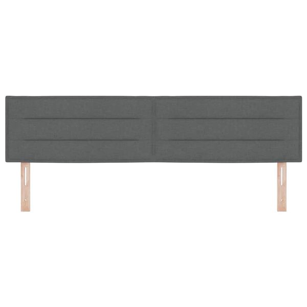 vidaXL Cabecero con cabecera Gris oscuro 180 cm Cuero sint&eacute;tico