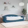 vidaXL Sof&aacute; cama con colch&oacute;n terciopelo azul 90x200 cm