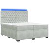 vidaXL Cama box spring con colch&oacute;n Gris Claro 200 x 200 cm Terciopelo