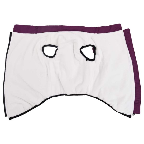 vidaXL Abrigo para Perros Morado L48 Vell&oacute;n y poli&eacute;ster