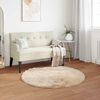 vidaXL Alfombra de Imitación de Piel de Oveja Tafalla Beige Ø 100 cm