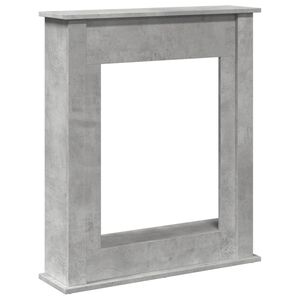 vidaXL Borde de chimenea madera ingenier&iacute;a gris hormig&oacute;n 75x20x87,5 cm