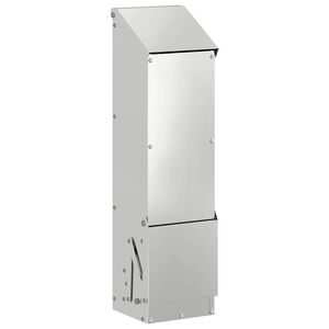 vidaXL Comedero para pollos Plateado 13 x 12 x 51 cm Acero Galvanizado