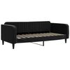 vidaXL Sof&aacute; cama sin colch&oacute;n terciopelo negro 90x200 cm