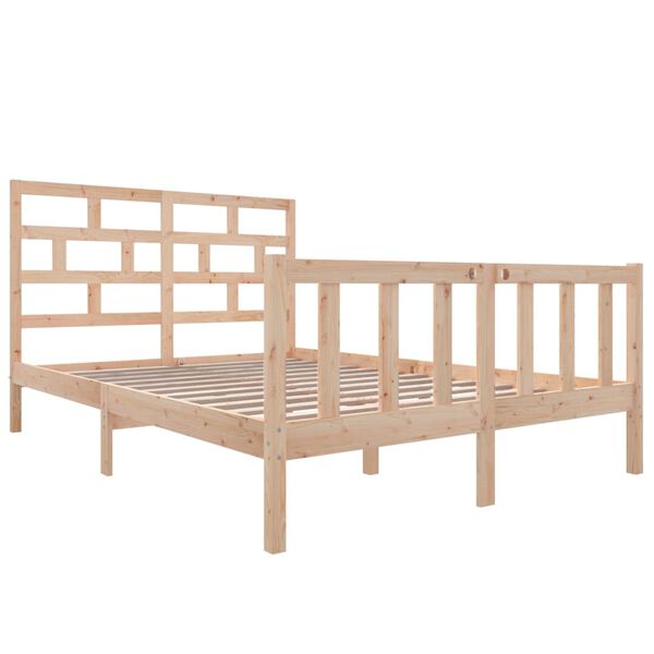 vidaXL Estructura de cama de madera maciza de pino 160x200 cm