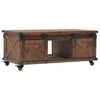 vidaXL Mesa de centro de madera maciza de abeto marr&oacute;n 91x51x38 cm
