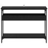 vidaXL Mesa Consola Roble negro 100 x 29 x 75 cm Madera contrachapada
