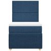 vidaXL Cama box spring con colch&oacute;n tela azul 80x200 cm
