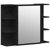 vidaXL Juego de muebles de ba&ntilde;o 3 pcs Negro 30 x 30 x 179,5 cm