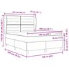 vidaXL Cama tipo Box Spring con colch&oacute;n Negro 160 x 200 cm tela