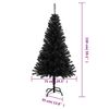 vidaXL &Aacute;rbol de Navidad artificial con soporte PVC negro 150 cm