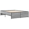 vidaXL Estructura cama madera ingenier&iacute;a metal gris Sonoma 135x190 cm