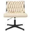 vidaXL Silla de oficina giratoria tela color crema