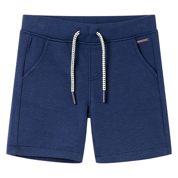 Pantalones cortos infantiles con cordón azul oscuro 128