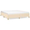 vidaXL Cama sin colch&oacute;n tela color crema 160x200 cm