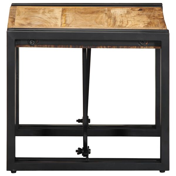 vidaXL Mesa de centro 40x40x35 cm madera maciza de mango rugoso