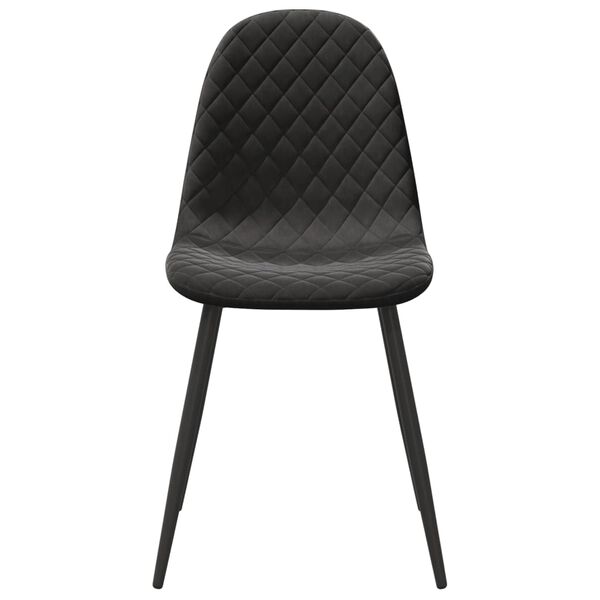 vidaXL Silla de comedor 6 unidades terciopelo negro
