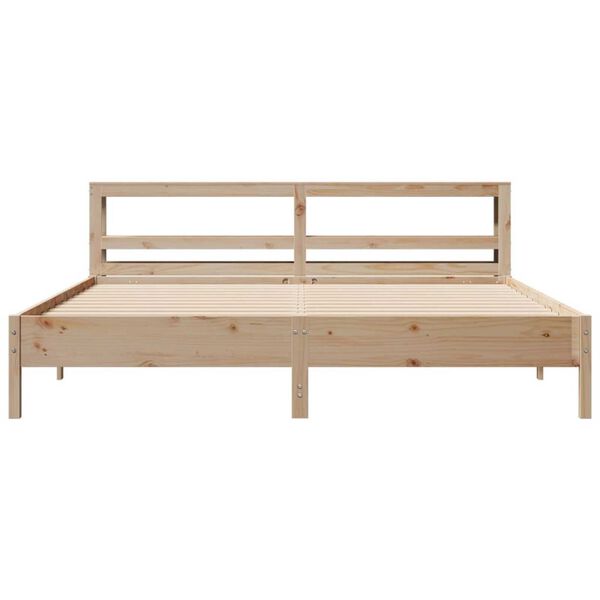 vidaXL Estructura de cama sin colch&oacute;n madera maciza de pino 200x200 cm
