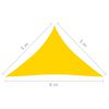 vidaXL Toldo de vela triangular tela Oxford amarillo 5x5x6 m